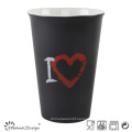 V Shape with Heart Printing Sublimation Mug Without handle